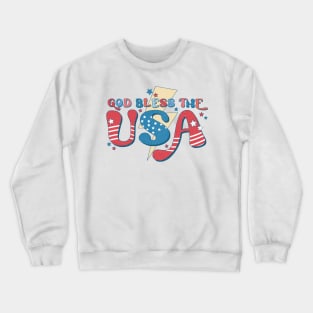 God Bless The USA Patriotic 4th of July Crewneck Sweatshirt